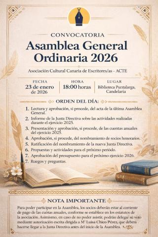  Convocatoria Asamblea General Ordinaria 2026 